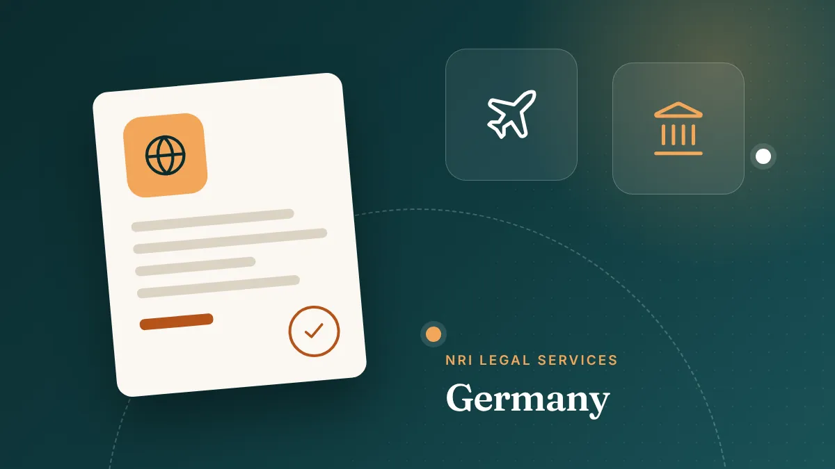NRI legal services for Indians living in Germany with matters in India