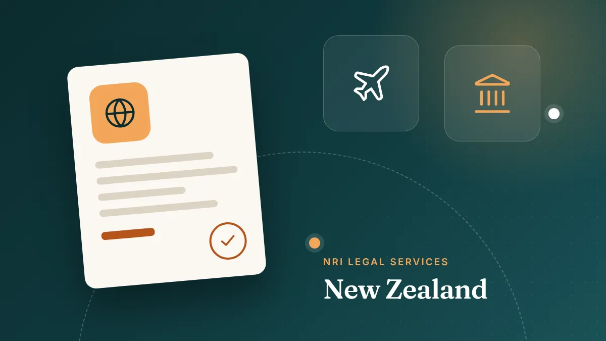 NRI legal services for Indians living in New Zealand with matters in India