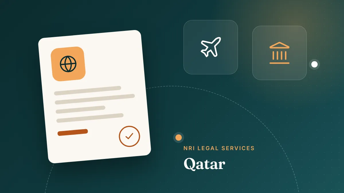 NRI legal services for Indians living in Qatar with matters in India