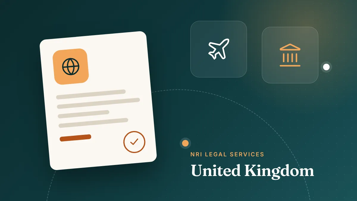 NRI legal services for Indians living in the United Kingdom with matters in India