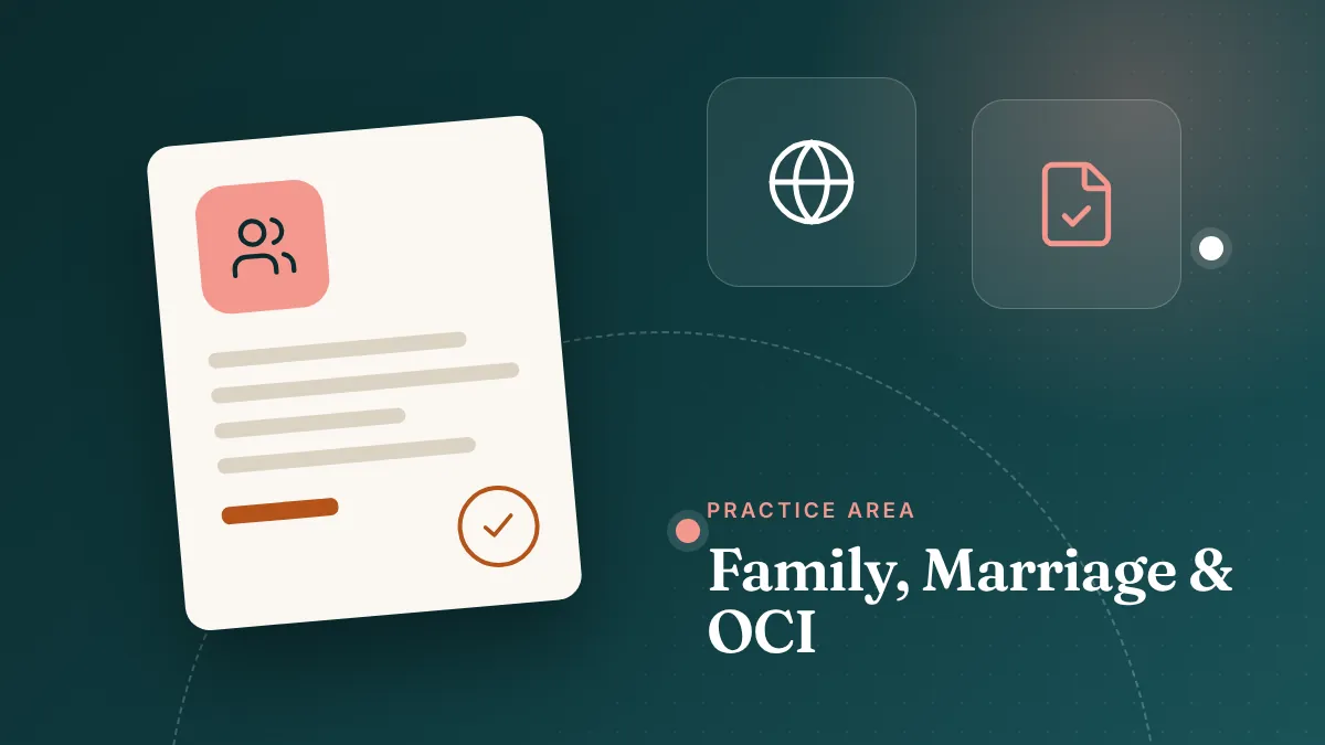 NRI family law services in India for divorce, custody, maintenance and OCI matters